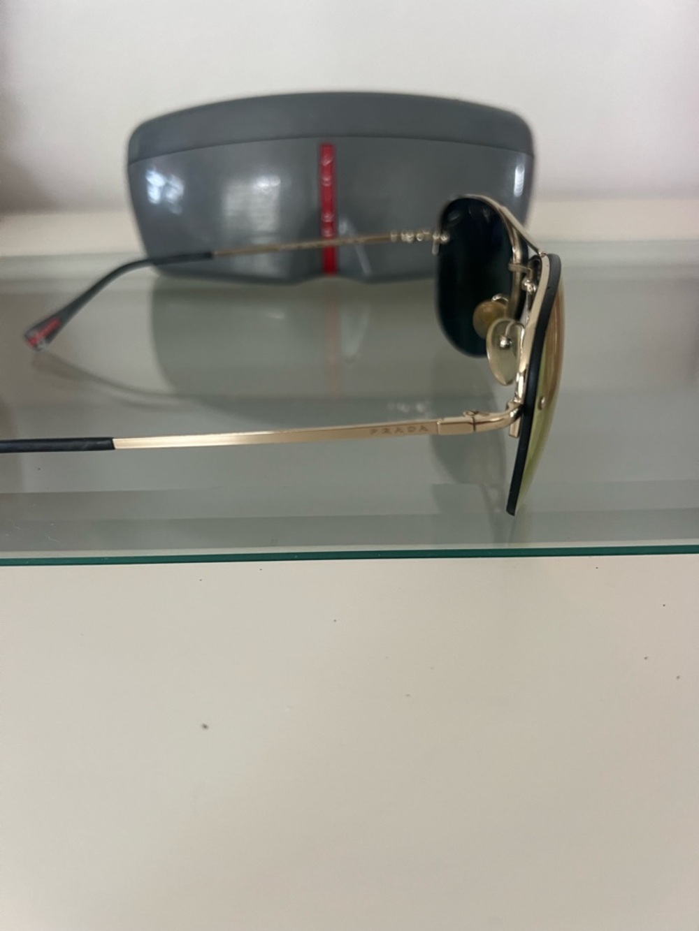 PRADA Pink Mirrored Aviator Sunglasses - Women Accessories - Picture 5 of 7